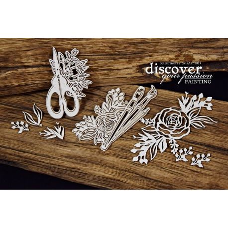 Chipboard Openwork Art Accessories - Painting