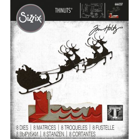Troquel Sizzix THINLITS "Reindeer Sleigh" by Tim Holtz