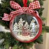 Bola metacrilato pueblo navideño