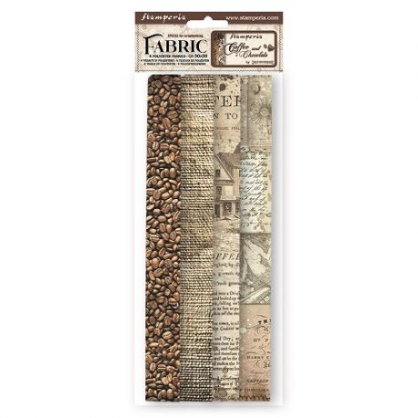 Pack 4 hojas de tela 30x30cm - COFFEE AND CHOCOLATE