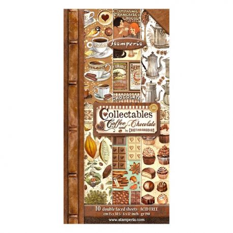 Collectables COFFEE AND CHOCOLATE - 10 hojas 15X30.5  (6"X12")