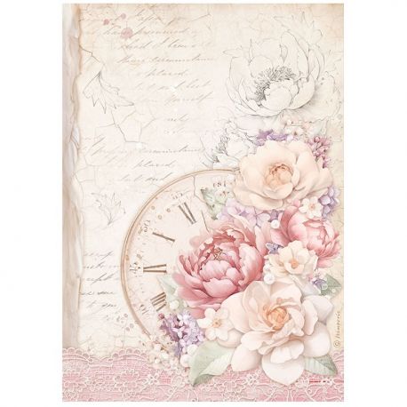 Papel de arroz A4 Romance Forever - RELOJ