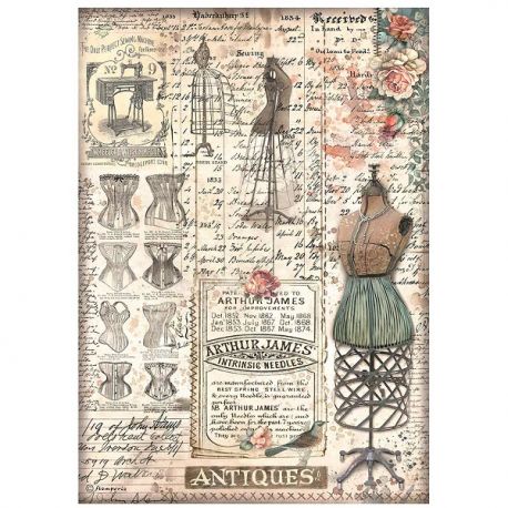 Papel de arroz A4 BROCANTE ANTIQUES - Manichino