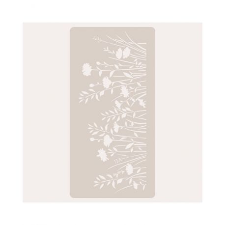 Stencil Mya 10x20cm -  Flores