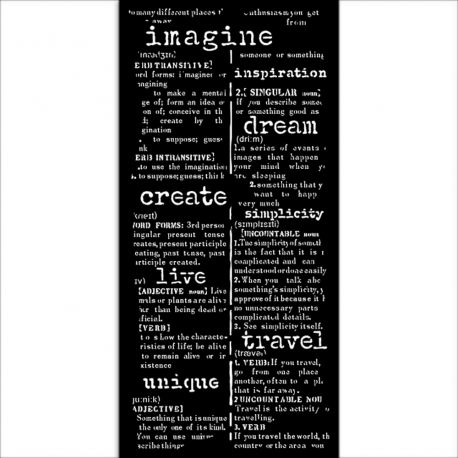 Stencil Stamperia 12x25cm - SECRET DIARY