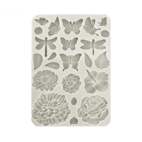 Molde de silicona A5 SECRET DIARY "Butterflies and Flowers" Stamperia
