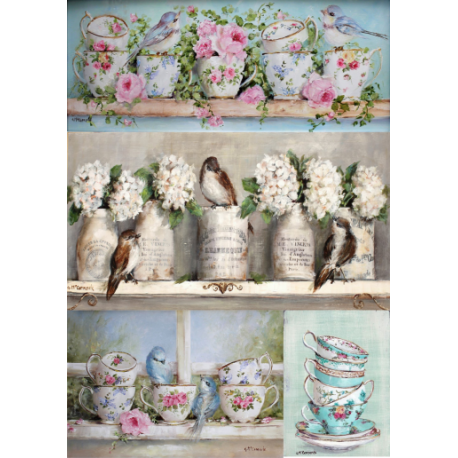 Lamina de seda 50x70 -  La Tiendita Shabby chic