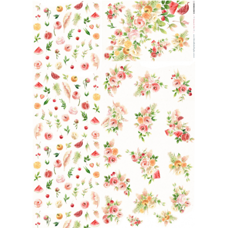 Lamina de seda 50x70 -  La Tiendita Shabby chic
