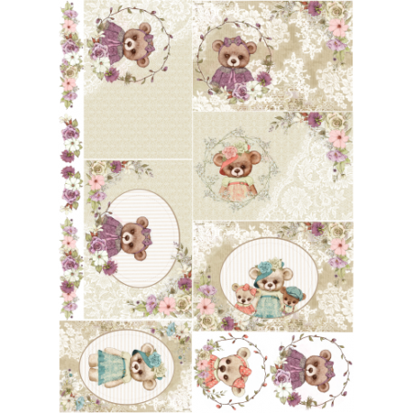 Lamina de seda 50x70 -  La Tiendita Shabby chic