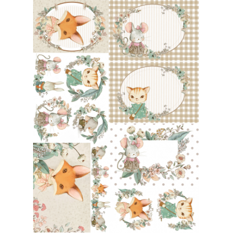 Lamina de seda 50x70 -  La Tiendita Shabby chic