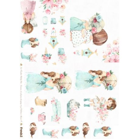 Lamina de seda 50x70 -  La Tiendita Shabby chic