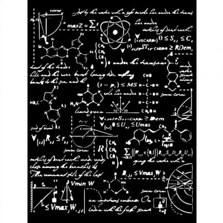 Stencil Stamperia 20x25cm - FORMULAS