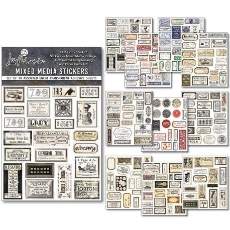 Sticker Set VINTAGE SCRIPTS