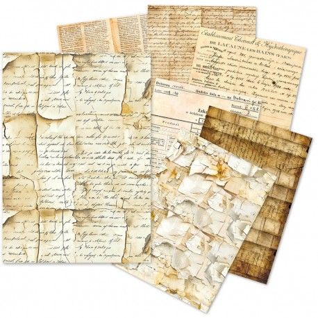 A5 Tissue Paper Set - 24 Sheets VINTAGE MANUSCRIPT