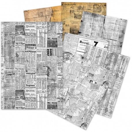 A5 Tissue Paper Set - 24 Sheets NEWSPAPERS