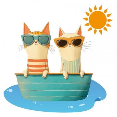 Transfer 24x23cm CATS SHIP
