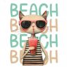 Transfer 25x30cm BEACH CAT