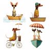 Transfer 24x23cm DOGS SUMMER SCENES