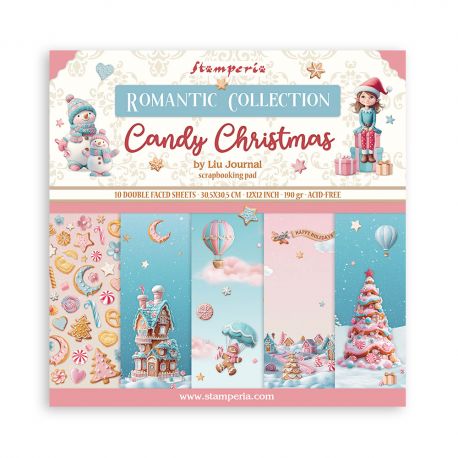 CANDY CHRISTMAS - 10 hojas 30.5x30.5 (12"x12")