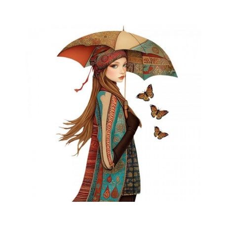 Transfer 25x30cm AUTUMN UMBRELLA