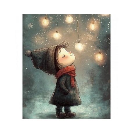 Transfer 25x30cm CHRISTMAS LIGHTS2