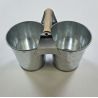 CUBO DE METAL DOBLE