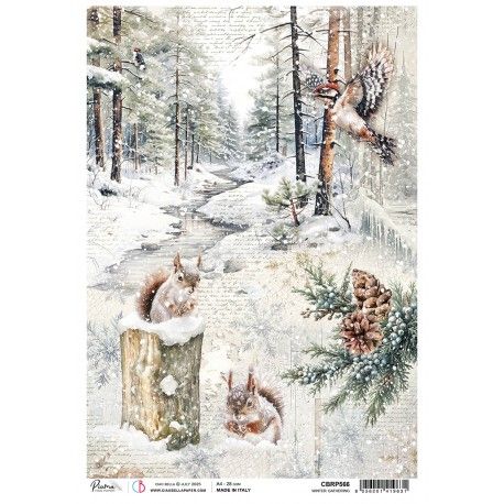 Papel de Arroz A4 Ciao Bella - WINTER GATHERING