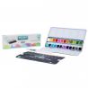 SET 24 ACUARELAS 1/2 GODET METALLIC Artis Decor (caja metalica)