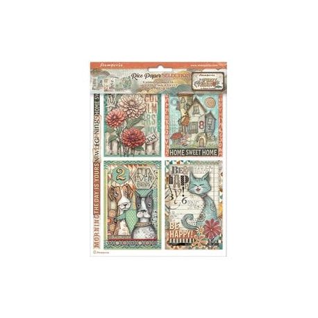 Set 6 papeles de arroz Alta A4 FURRY FRIENDS