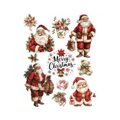 Transfer 25x30cm SANTA CLAUS GIFTS