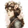 Transfer 25x30cm BEAUTY STEAMPUNK GIRL