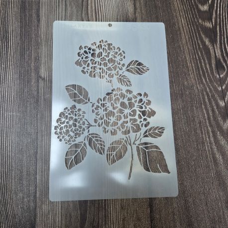 Stencil MILARTES  - Hortensias 20x30