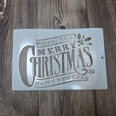 Stencil MILARTES  - Merry Christmas 20x30
