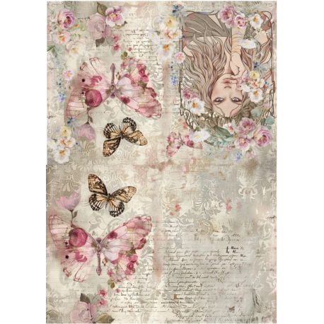 Lamina de seda 50x70 -  La Tiendita Shabby chic