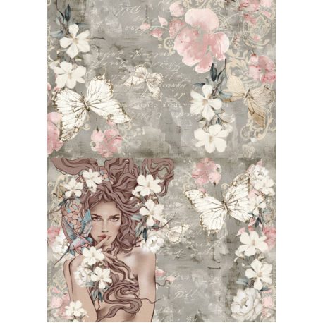 Lamina de seda 50x70 -  La Tiendita Shabby chic