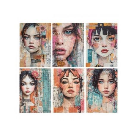 Transfer 25x30cm FEMALE PORTRAIT