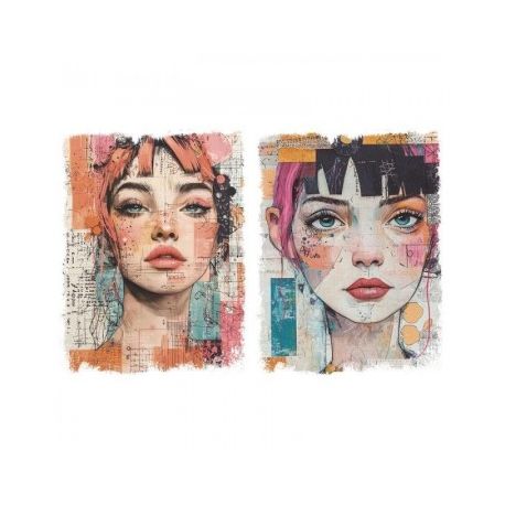 Transfer 25x30cm FEMALE PORTRAIT B