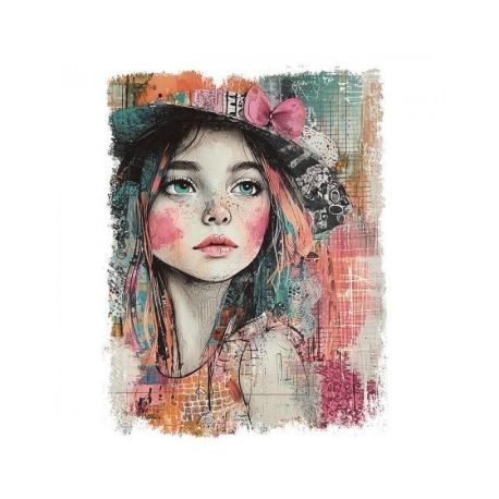 Transfer 25x30cm FEMALE PORTRAIT 2