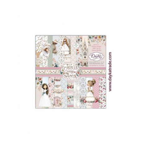 "JESUS ME AMA" Niña - Dayka 30x30cm