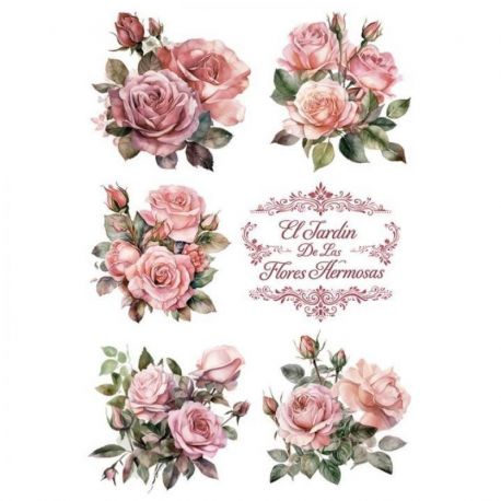 Transfer 25x30cm El Jardin de las flores