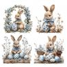 Transfer 24x23cm Easter Bunnies