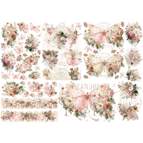 Lamina de seda 50x70 -  La Tiendita Shabby chic