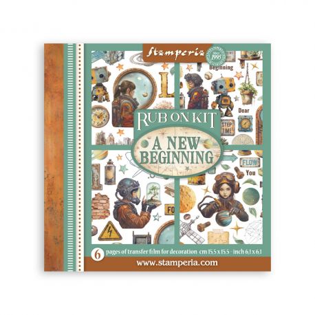 Assortment Rub-On 15.5x15.5cm - A NEW BEGINNING