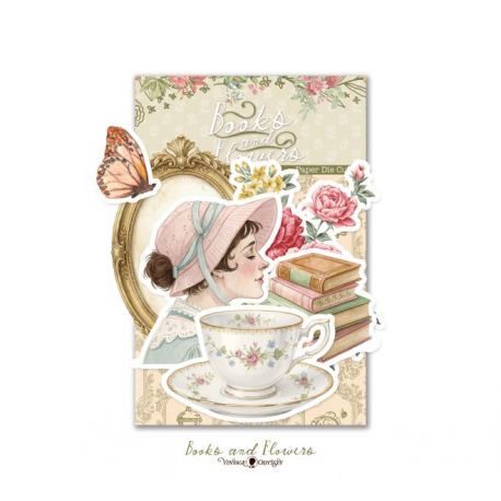 Books & Flowers - Diecuts (33 piezas)