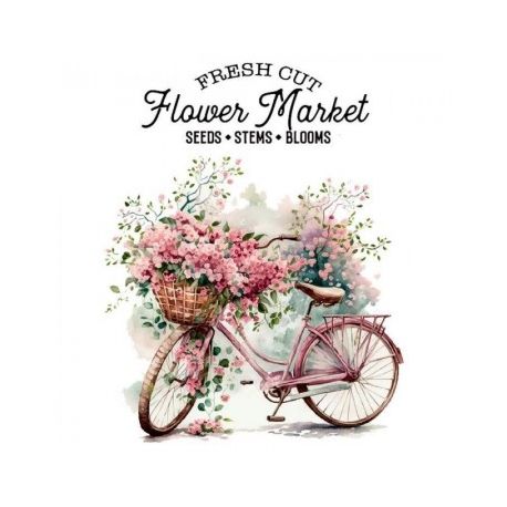 Transfer 25x30cm THE FLOWER BIKE