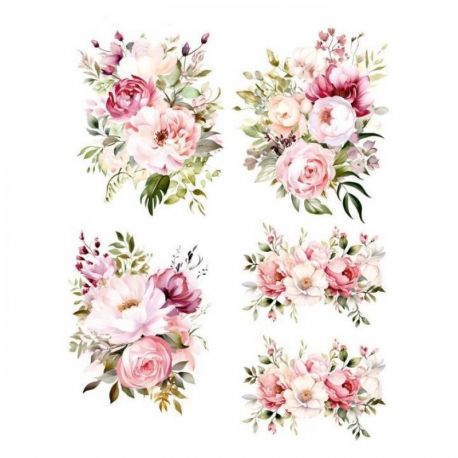 Transfer UV PREMIUM 25x30cm RAMILLETES FLORALES