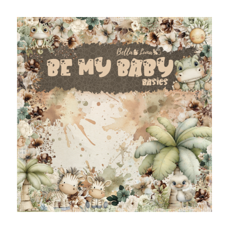 BELLALUNA "BE MY BABY" BÁSICOS 12 PAPELES 8"X8"