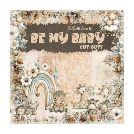 BELLALUNA "BR MY BABY" RECORTABLES 12 PAPELES 8"X8"