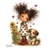 Transfer 25x30cm NIÑA CON PERRITO