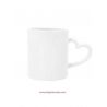 Taza con asa de corazon blanca